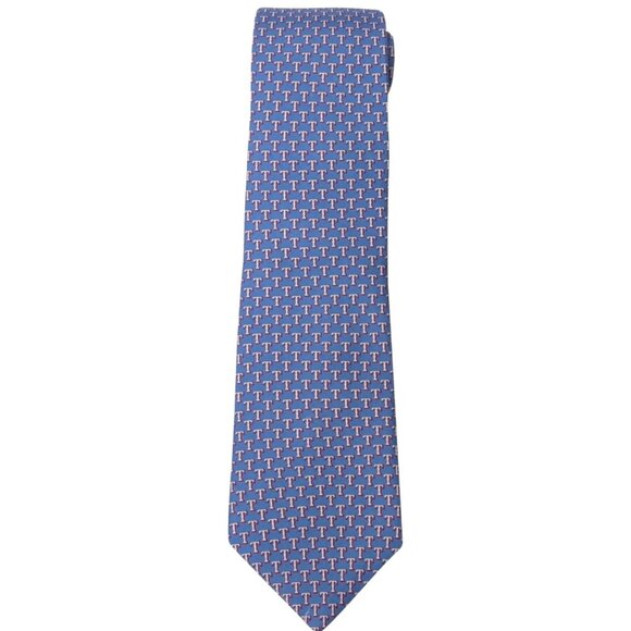 Vineyard Vines Texas Rangers Silk Tie Boys 49" MLB Blue Red - Picture 1 of 6